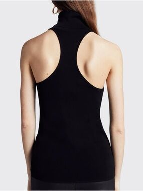 A.L.C. Paltrow Black Sleeveless Racerback Turtleneck